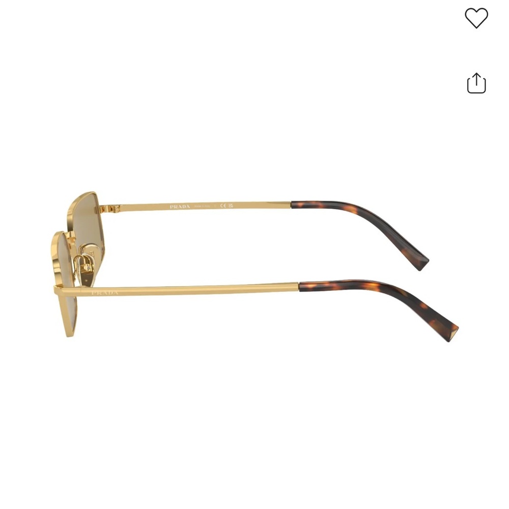 Prada Gold Frame Sunglasses with Brown Lenses - Picture 8 of 10